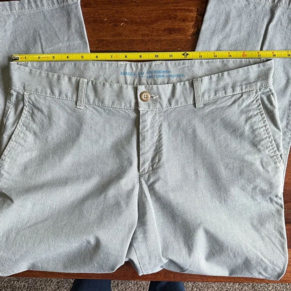 Women’s Striped Gap Girlfriend Khakis Size 10R - Picture 10 of 14